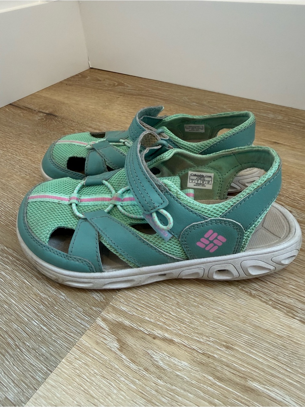 Columbia Kids' Teal Open-Toe Sandals Hiking Lightweight Comfort 4